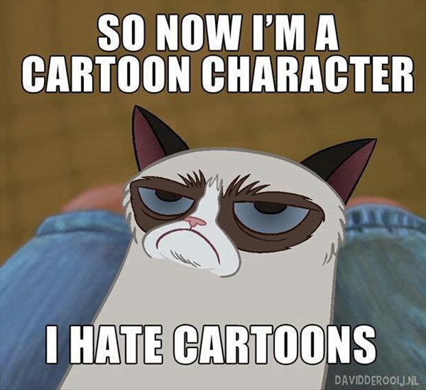 grumpy cat cartoon meme