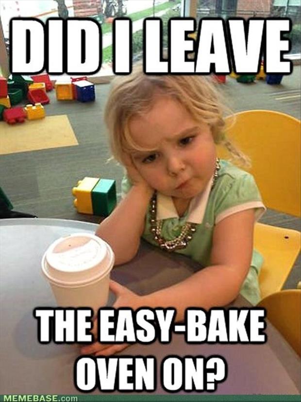 did I leave the easy bake over on funny kid pictures