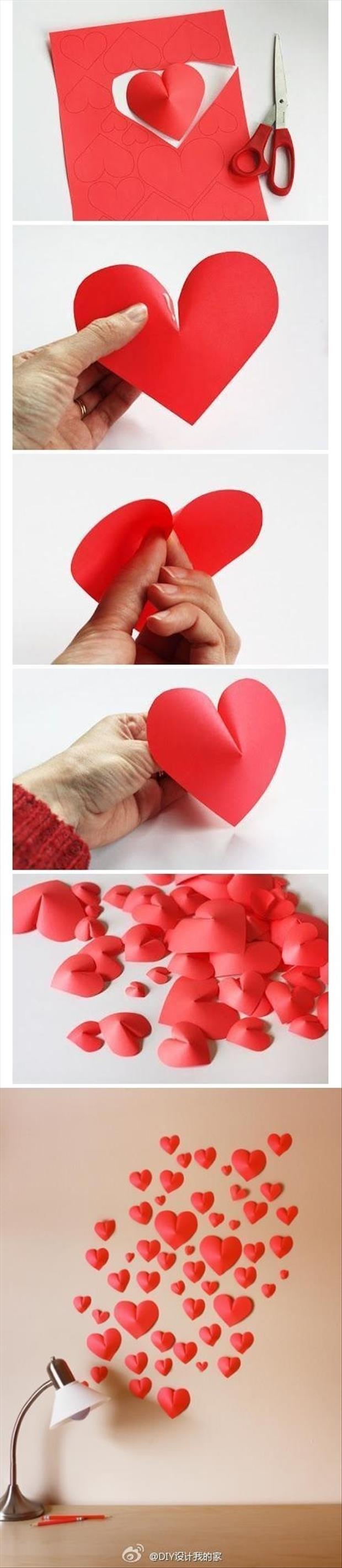 do it yourself crafts how to make 3d hearts