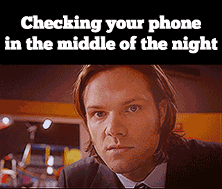 z checking your phone gif