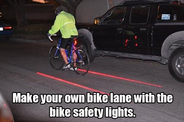 Make your own bike lane with Bike Safety Light