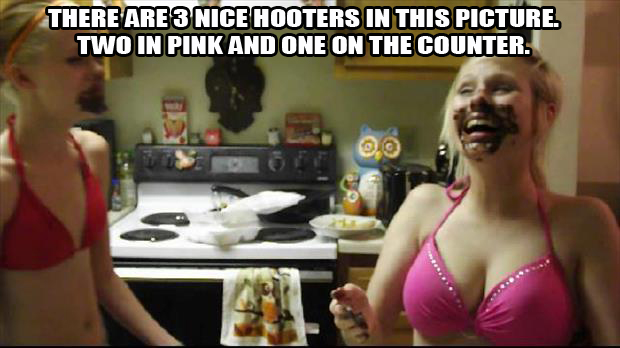 there are 3 nice hooters in this pictures