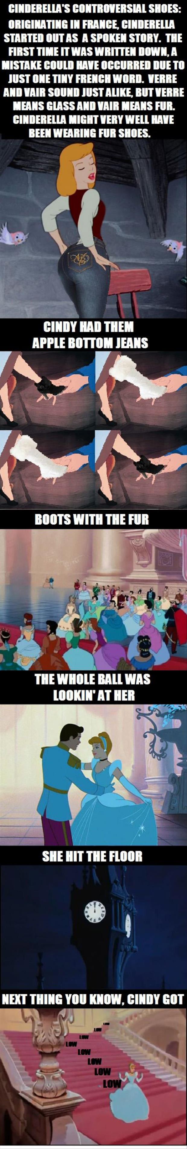 cinderella shoes fur