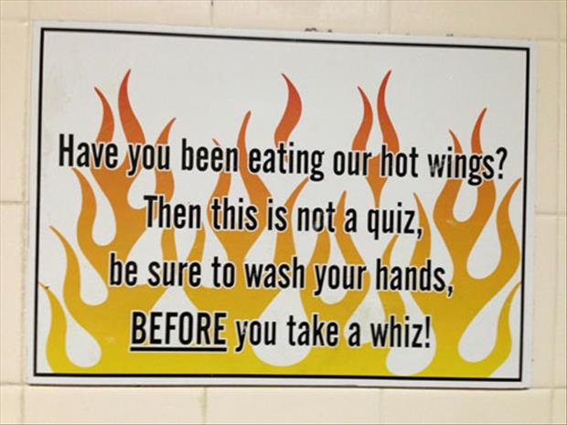 wash your hands after eating hot wings