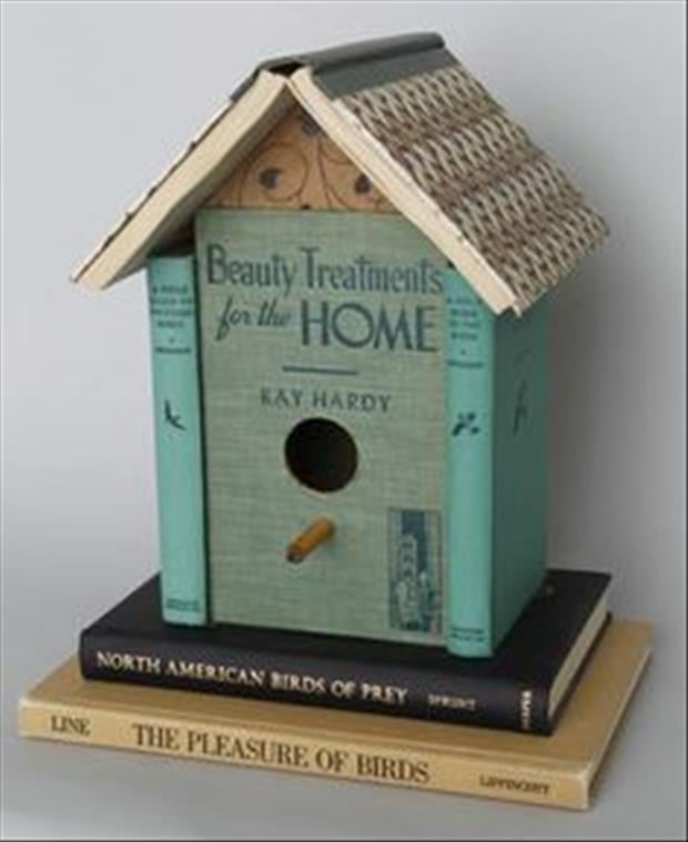 book birdhouse