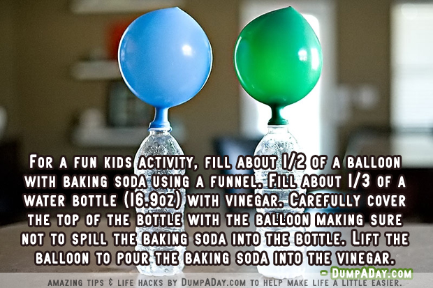 Amazing uses for Baking Soda- blow up balloons