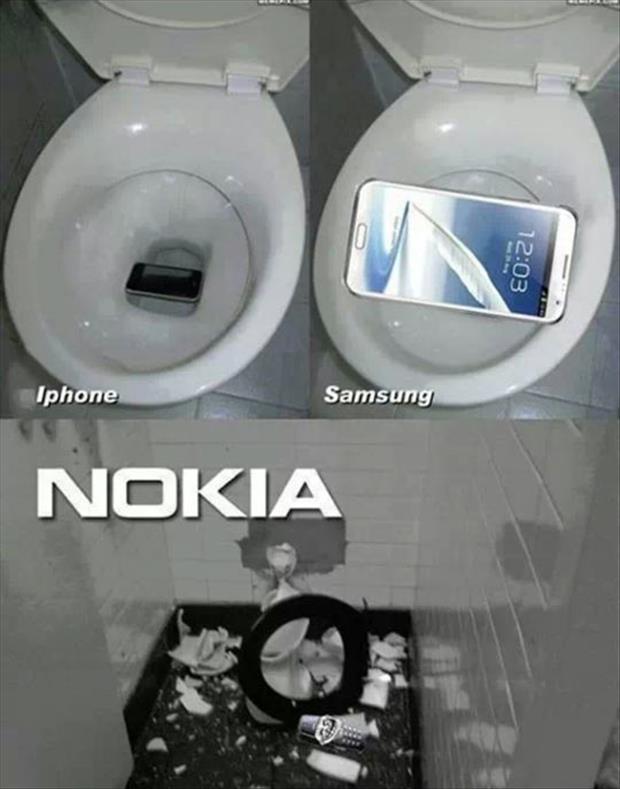 funny cell phones in the toilet