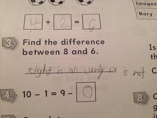 funny answer sheets