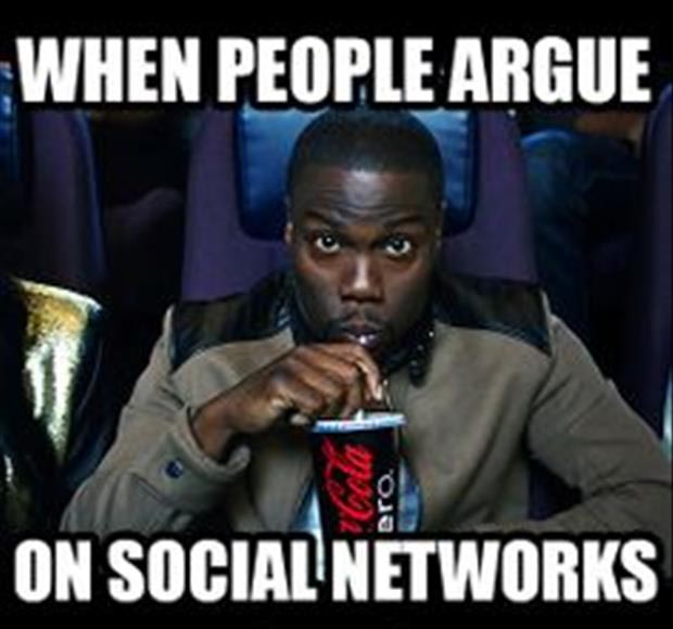 when people argue on social networks