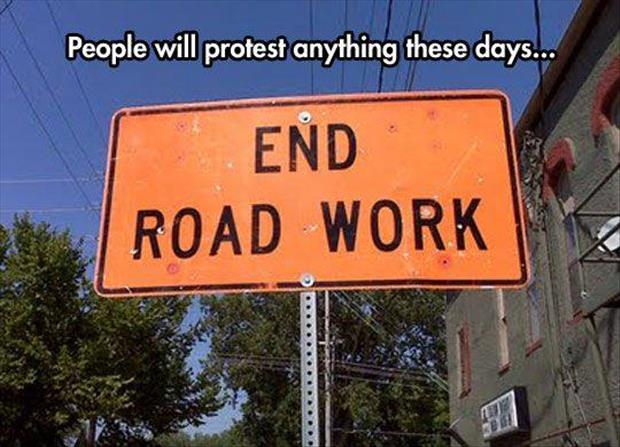 end road work