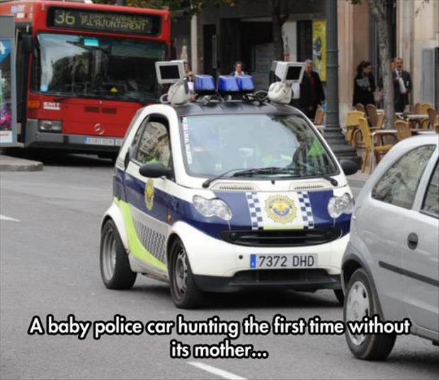 the baby police car