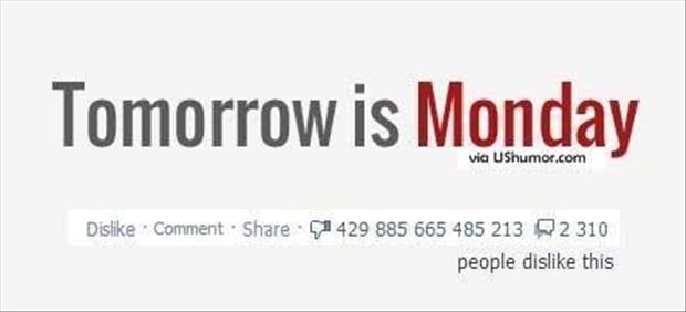 tomorrow is Monday