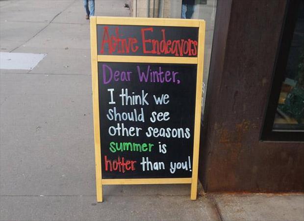 winter signs