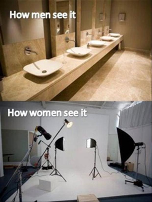 women photos in the bathroom