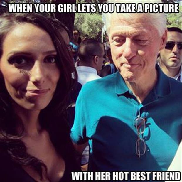 taking a picture with a hot girl