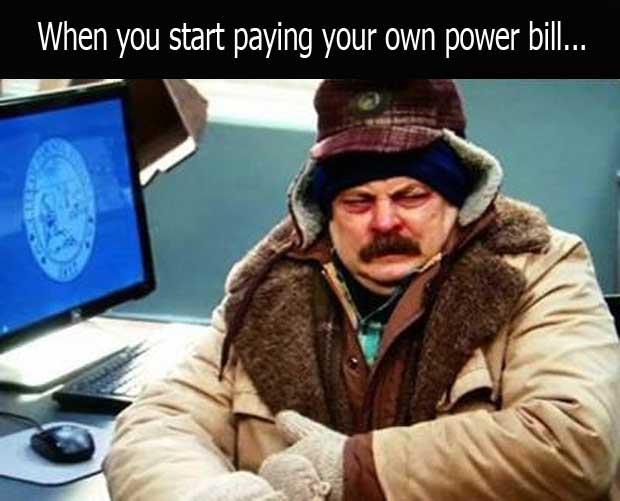 when you pay your own power bill