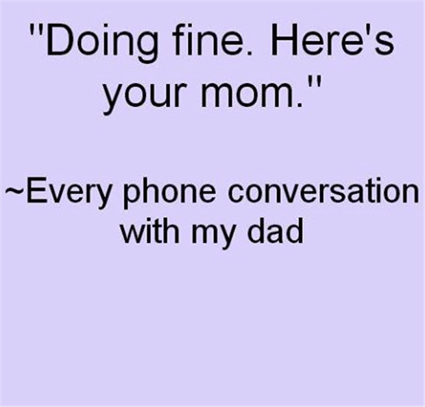 talking to Dad on the phone