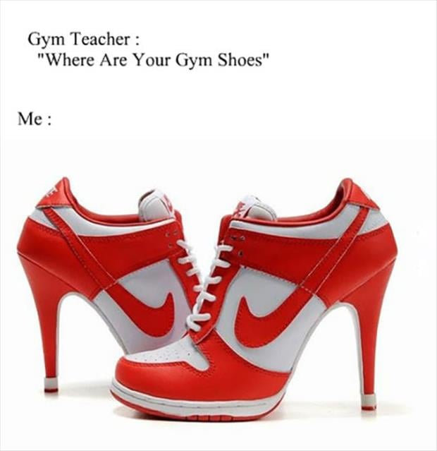 where are your gym shoes