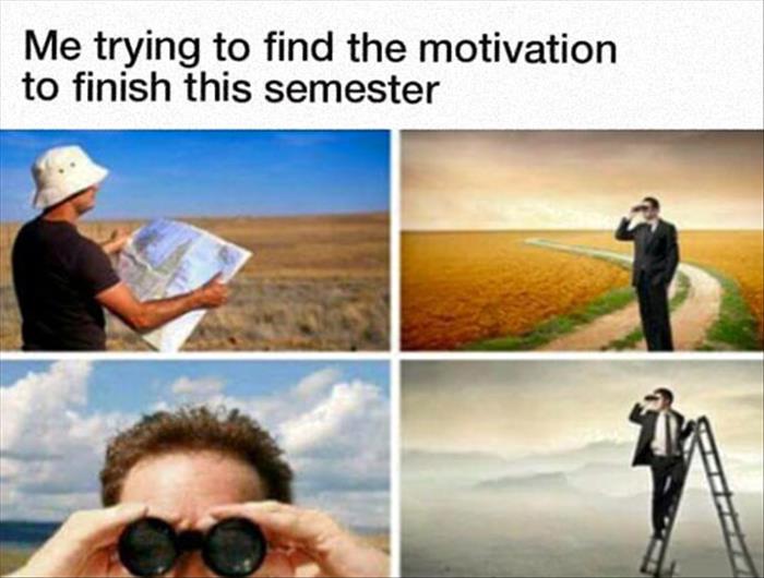 me trying to find motivation