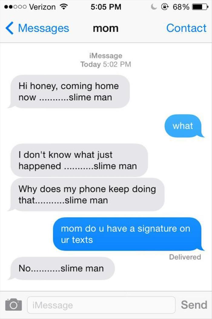 signiture on your texts