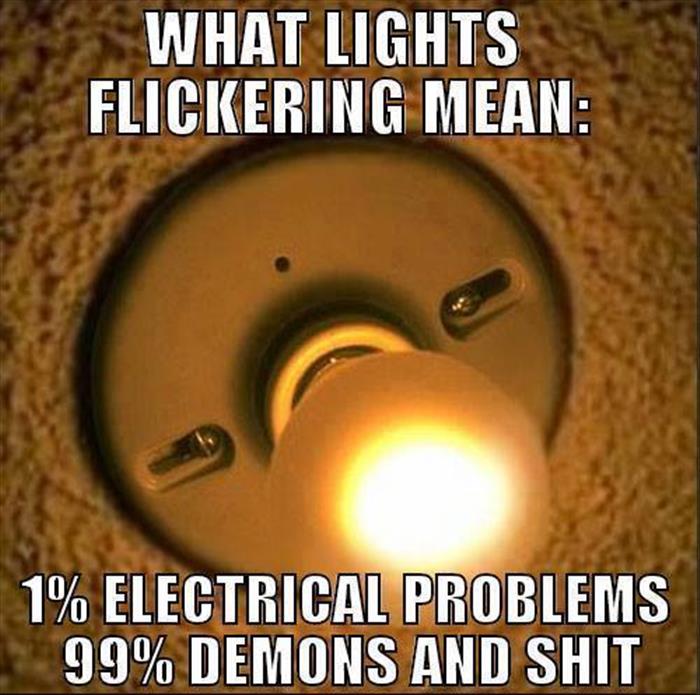 what flickering lights means