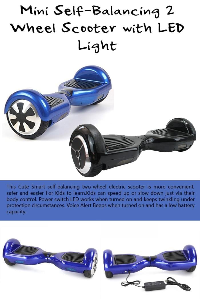 Mini Self-Balancing 2 Wheel Scooter with LED Light