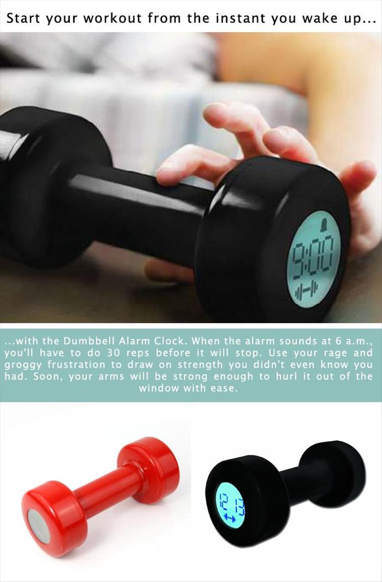 Dumbbell Alarm Clock