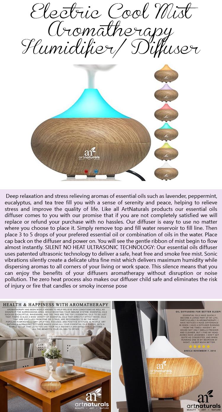 Electric Cool Mist Aromatherapy Humidifier Diffuser