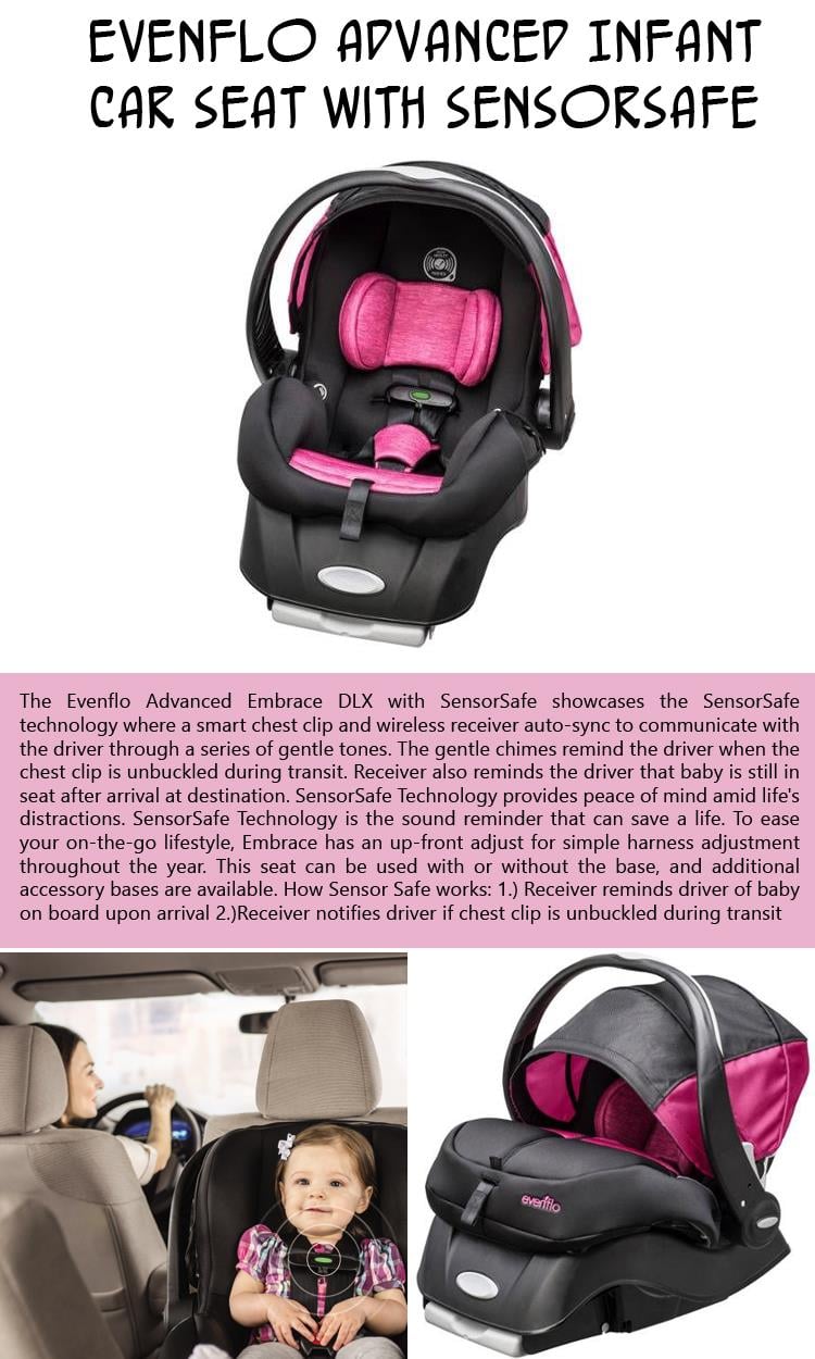 Evenflo Advanced Embrace DLX Infant Car Seat with SensorSafe