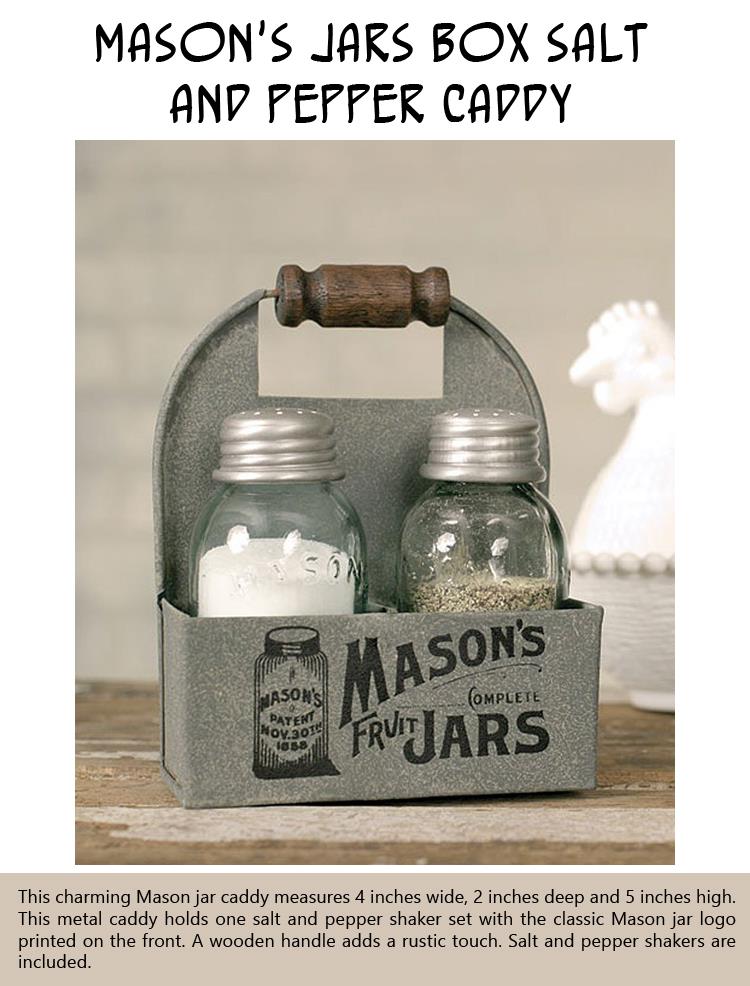 Mason's Jars Box Salt and Pepper Caddy