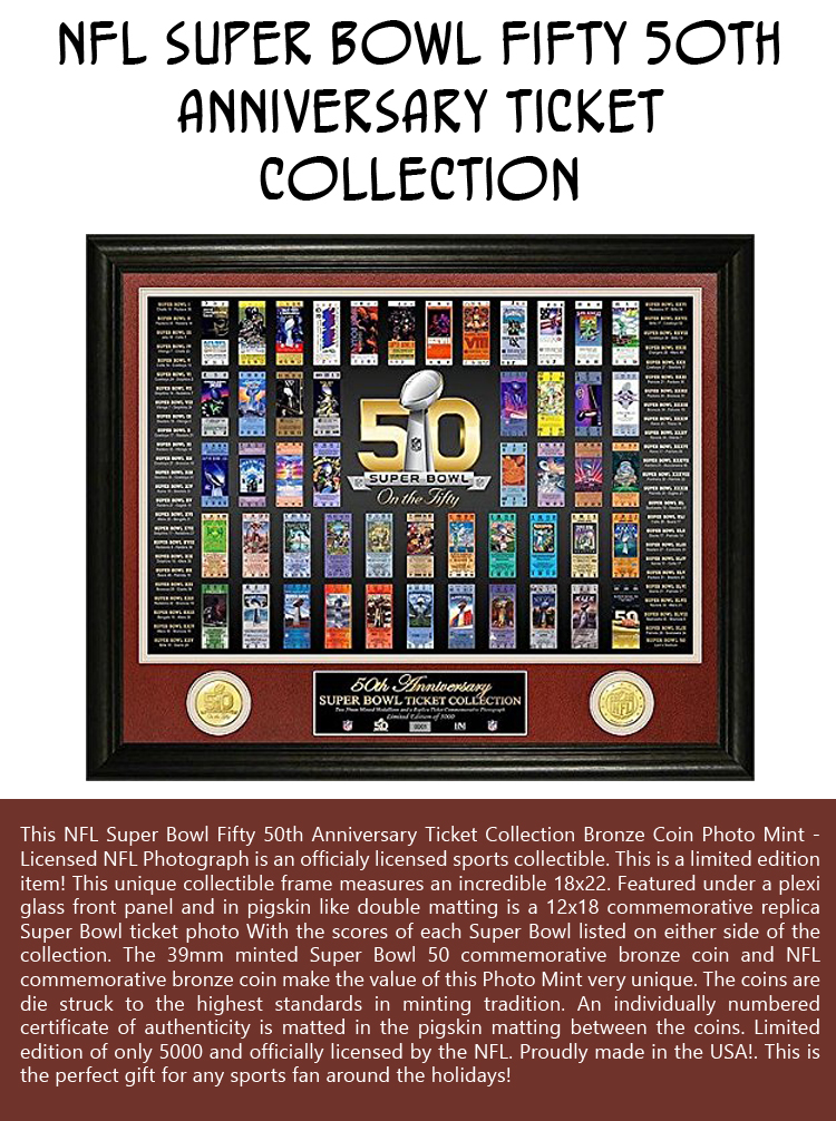 NFL Super Bowl Fifty 50th Anniversary Ticket Collection