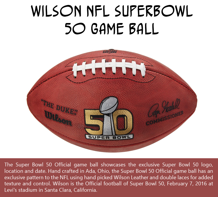 Wilson NFL Superbowl 50 Game Ball