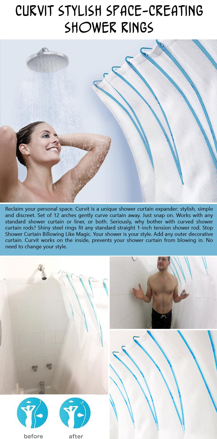 Curvit Stylish Space-Creating Shower Rings