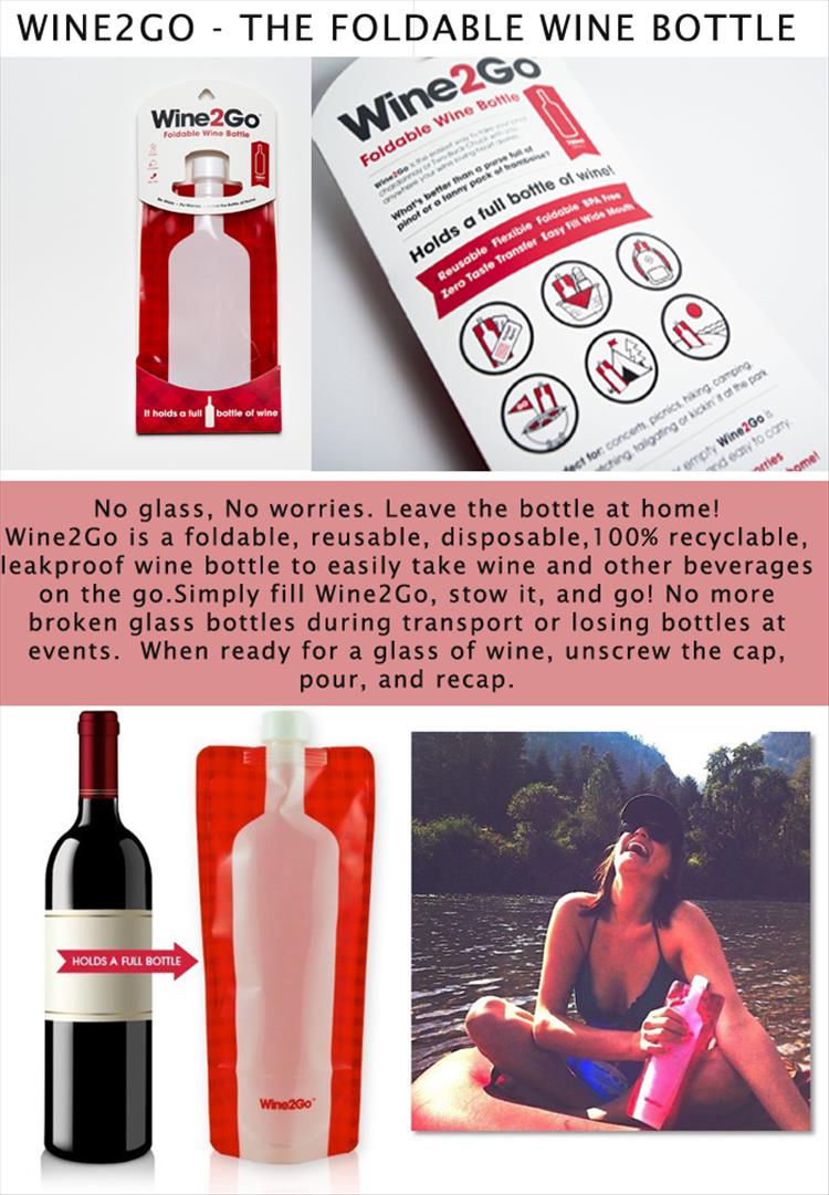 Wine2Go - the foldable wine bottle