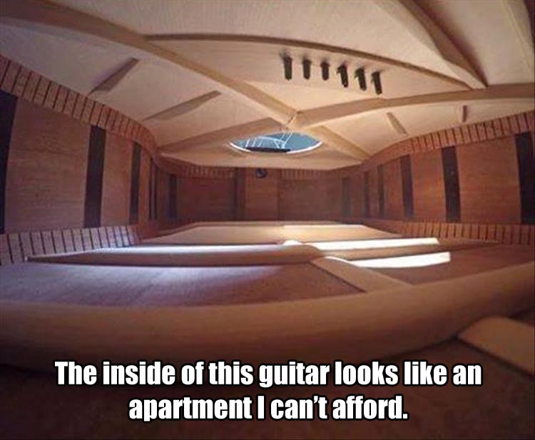 inside of a guitar