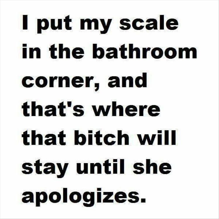 the bathroom scale