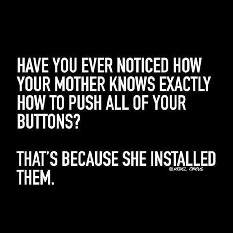 mom pushing kids buttons