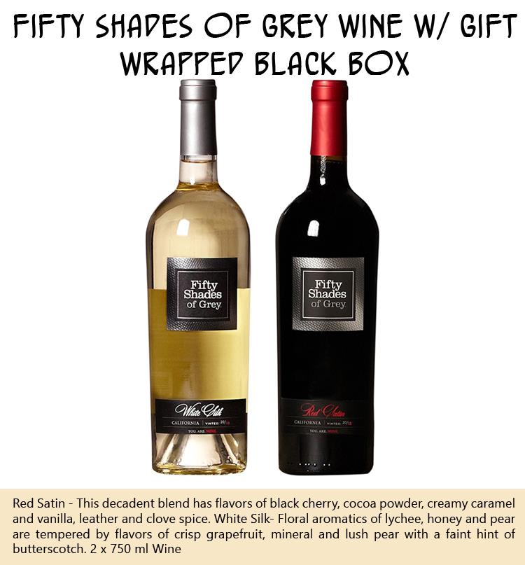 Fifty Shades of Grey Wine w Gift Wrapped Black Box