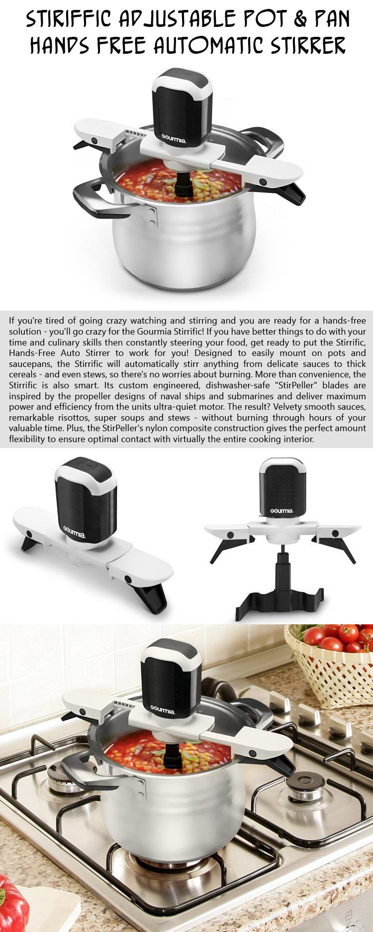 Stiriffic Adjustable Pot & Pan Hands Free Automatic Stirrer