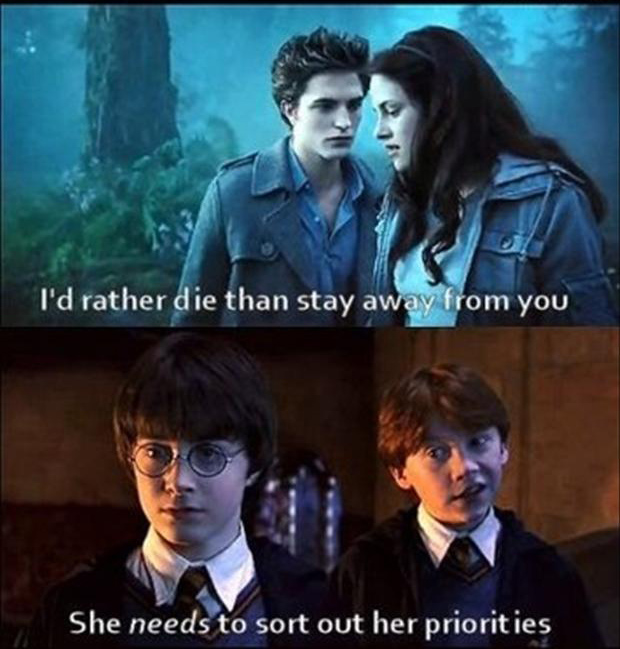 harry potter vs twilight, funny pictures - Dump A Day