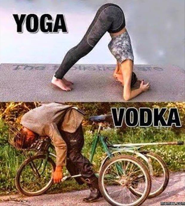 Yoga Vs Vodka - Meme - Shut Up And Take My Money