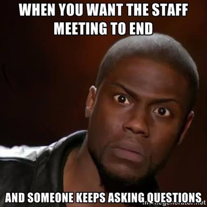 funny staff meeting