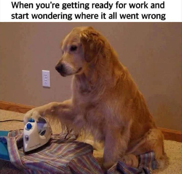 getting ready for work meme