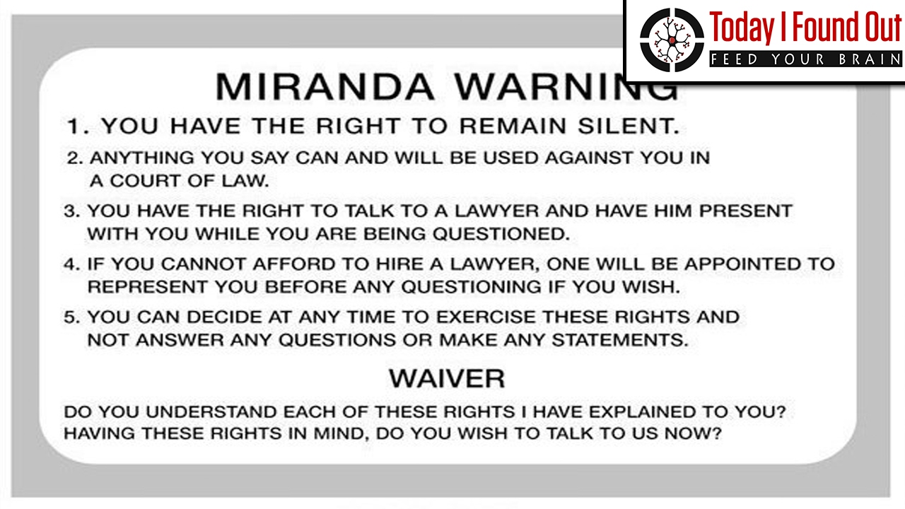 What Is The Miranda Law