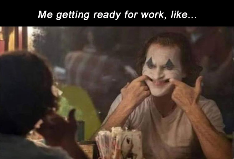 getting ready for work meme