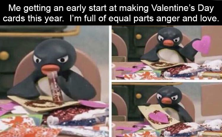 valentine penguin meme